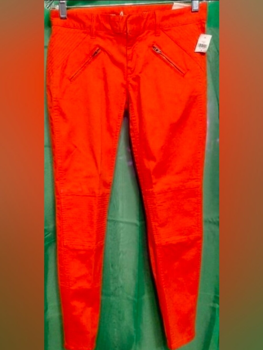 GAP Stretch Orange Skinny-Mini Ankle Skimmers  Lower Waist  Size 0 NWT